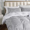 Lekesky Reversible Double Duvet Cover Set - 3 Pcs Microfiber