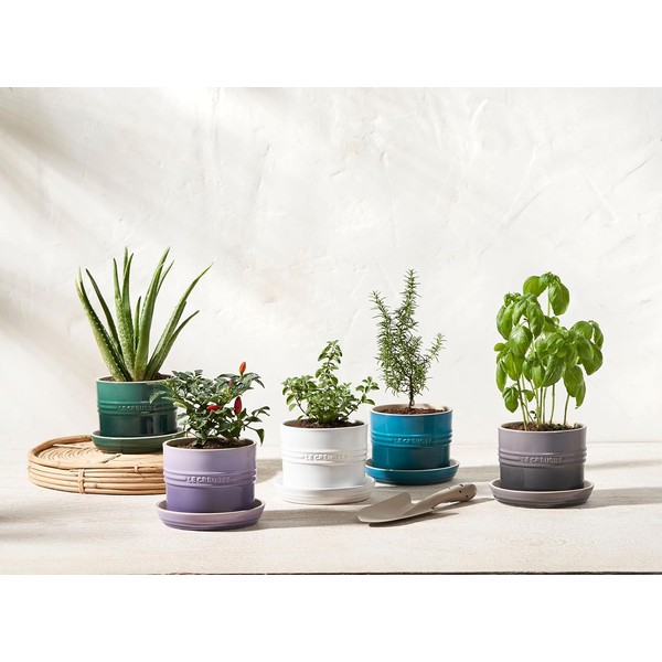 Le Creuset Stoneware Herb Planter, 5.5 Inches, Deep Teal