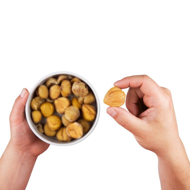 TruStar Organic Italian Chestnuts, Peeled, Ready-to-eat, 3.5oz Pouch (Pack of