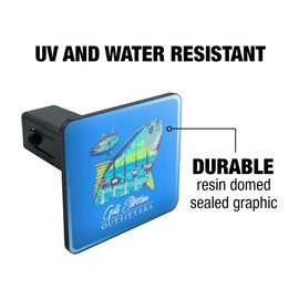 Graphics and More Gulf Stream Outfitters Yellowfin Ahi Tuna Ocean Fishing Tow Trailer Hitch Cover Plug Insert