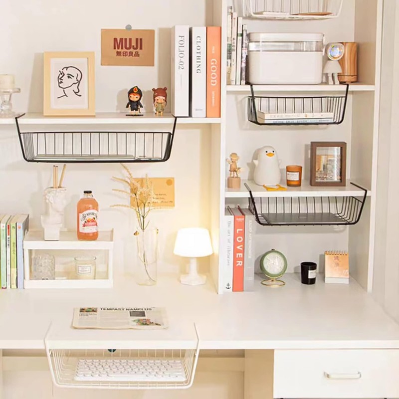 8 PACK Hanging Under Shelf Storage Basket Kitchen Cabinet Organizer