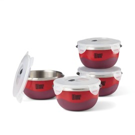 Cambridge ERIMWP4MTRI1R Robert Irvine Prep Bowls, Set of 4, Red