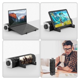 JEBELE Laptop Cooler con Soporte Ajustable, Laptop Cooling Pad 3-Velocidad Ajustable Pequeño Ventilador de Escritorio, USB Multi Función Laptop Cross-Flow Turbina Ventilador de refrigeración para Pad