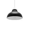 Metal Ceiling Lamp Shade 29cm Black Inner White Easy Fit