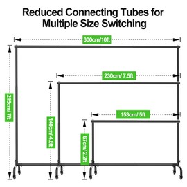 GLOSHOOTING 9.5x9.5ft Large Green Screen Backdrop Kit, Greenscreen Back Drop with 7x10ft Movable Stand, Chromakey Background with Wheels for Photography, Streaming, Video Recording