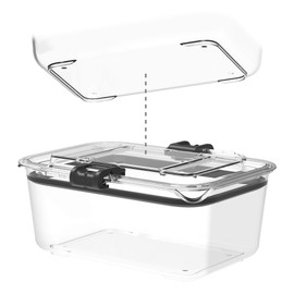 Prepara Latchlok - Recipiente de almacenamiento de alimentos Tritan de 22.5 tazas, transparente