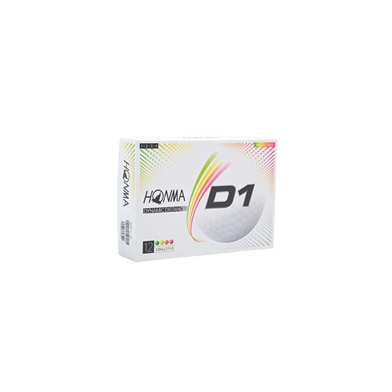 Honma D1 Golf Balls 1-Dozen Multi Color