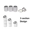 2 Pcs Mini Pill Boxes, Aluminum Alloy 3 Compartments Waterproof