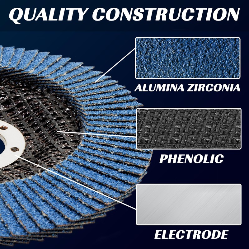 Flap Discs 115mm 80 Grit Grinding Discs T29 for Angle
