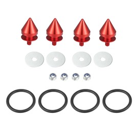 X AUTOHAUX 4 Set Umbrella Universal Bumper Quick Release Bumper Fasteners Red