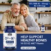 Vitamin D3 and K2 Supplements 180 Softgels - Vit D3