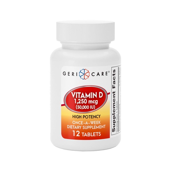 GeriCare Vitamin D 1,250mcg (50,000 IU) High Potency Once-A-Week Dietary