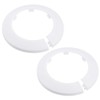 sourcing map 75 mm Pipe Cover Decoration PP Radiator Rosette