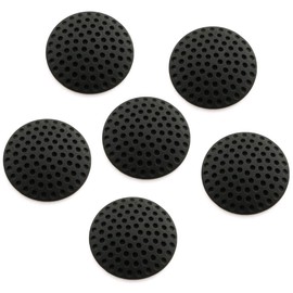 HJ Garden 6PCS Black Wall Protectors Door Handle Bumpers Buffer Guard Doorknob Rubber Self Adhesive Silencer Crash Pad for Home Office Doorstop Door Stopper