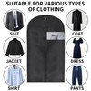 YSDINK 2 PCS Breathable Garment Bags with Zipper, Dustproof and
