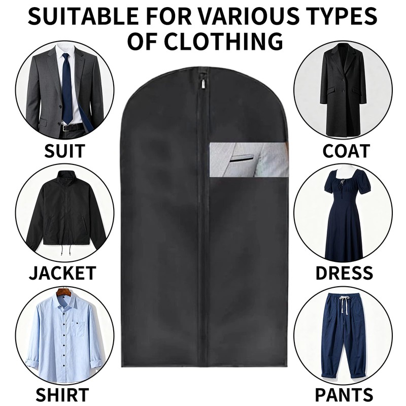 YSDINK 2 PCS Breathable Garment Bags with Zipper, Dustproof and