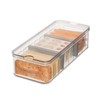 iDesign Large Fridge Organizer Bin with Removable Divider and Lid