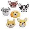 (Pack of 6) Dogs Collection Embroidered Sew Iron On Applique Patches for Clothing Repiaring Oramanets