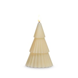 Raz Imports Ivory Tree Flameless Candle, 6-inch Height, Christmas Decoration Battery Operated Tree Candle, 4432919