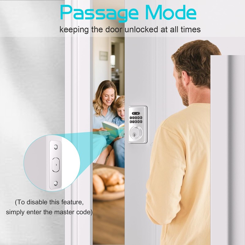 IBLOG Smart Lock Keyless Entry Door Lock – 6-Digit Anti-Peek