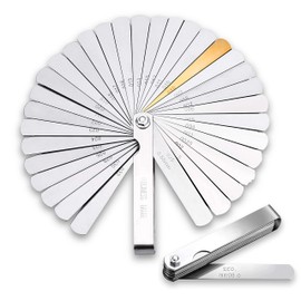 CZ Store Feeler Gauge, Pack of 32, Stainless Steel Shims for Checking Valve Clearance and Other Dimensions on the Engine, Foldable Tool, Valve Gauge, Blade Gauge for Car/Motorcycle