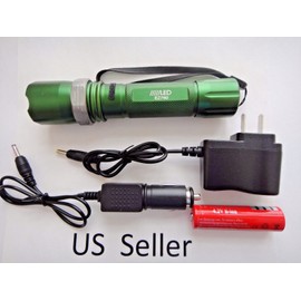 led Brand new 800 LM 50W LED rechargable Zoomable Torch flashlight Lamp GREEN 06