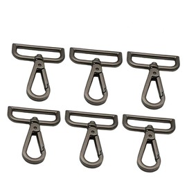 Garneck Set of 10 Swivel Snap Hooks with 40 mm Swivel in Black - Ideal for Bags - Key Rings and DIY Projects - Robust Metal Clasp for Versatile Applications