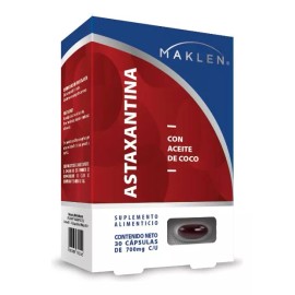 Naturagel Astaxantina + Aceite De Coco 700mg 30 Caps Sabor Sin Sabor