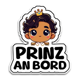 Baby on Board Sticker Car, Prince on Board Car Sticker, Baby on Board Sticker 16 x 14 cm, Weatherproof and UV-Resistant Sticker Car, Sticker Baby and Car Baby for Safe Drives with Your Child