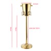 TITIDU Titanium Gold Ice Bucket Rack，Floor Standing Golden Champagne Ice