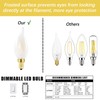 Dimmable E12 Chandelier Light Bulbs 60 Watt, Frosted Candelabra LED
