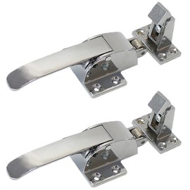 Pack of 2 Oven Fridge Metal Freezer Handle Adjustable Locking Spring Loaded Walk-In Freezer Fridge Door Handle Freezers Pull Handle Latch Release Pull Handle (B)