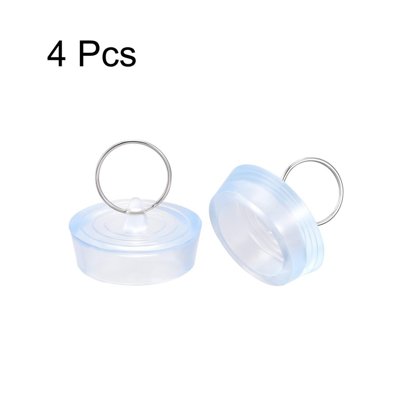 uxcell Rubber Sink Plug, Clear Drain Stopper Fit 1-1/2" to