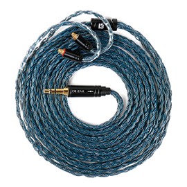 2M Long MMCX in Ear Monitor Cable, KBEAR ST24 Plus IEM Earphones Cable, 16 Core 5N OCC Silver-Plated Headphone Extension Cords for Shure SE215, SE215 pro, SE846, SE315, SE425, SE535 (MMCX, 3.5mm Plug)