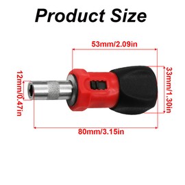 TopHomer 4PCS Ratcheting Multi-bit Screwdriver, Short Screw Drivers with Magnetic, Quick-load Mechanism, HSS Small Screwdriver with Non-slip Handle