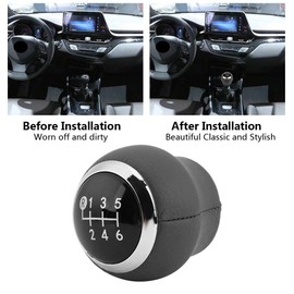 EVGATSAUTO Car 6 Speed Gear Lever Knob, Automatic Gear Knob Car Gear Lever