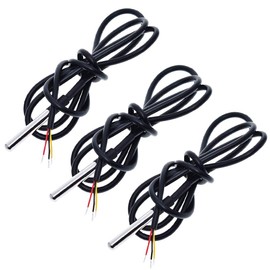 DiyStudio 3pcs DS18B20 Temperature Sensor Temperature Probe Waterproof Digital Thermal Probe or Sensor Lab High Sensitivity Temperature Measurement Material -55°C to +125°C (3pcs 1M)
