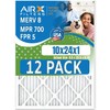 10x24x1 Air Filter MERV 8 Rating, 12 Pack of Furnace