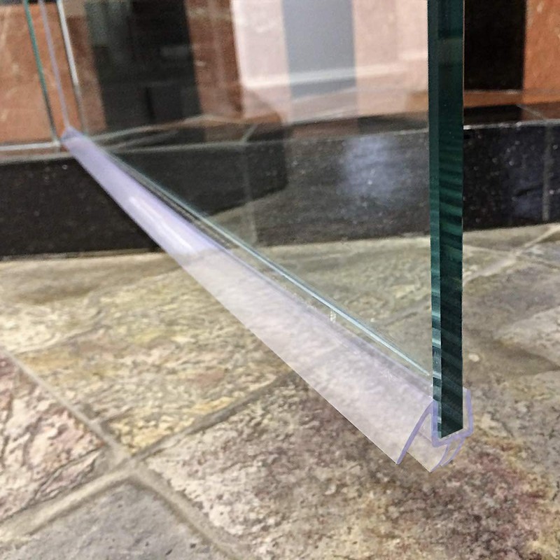 36" Clear Bottom Sweep with Drip Rail for 1/2" Glass