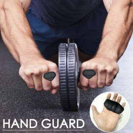 PICKONA Gym Grip, Gym Grips for Weightlifting, Fitness Gloves Men Women Gym Accessories Lifting Straps Gym Grips, Fingerless for Cross Training, Gymnastics (Black-A)