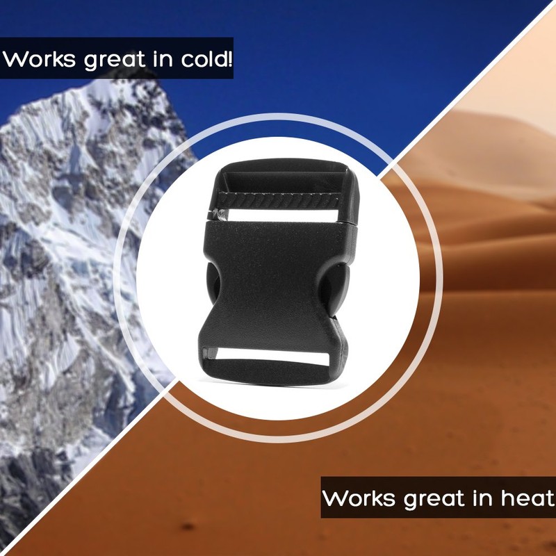 12 Pack 2 Inch Side Quick Release Plastic Black Buckles