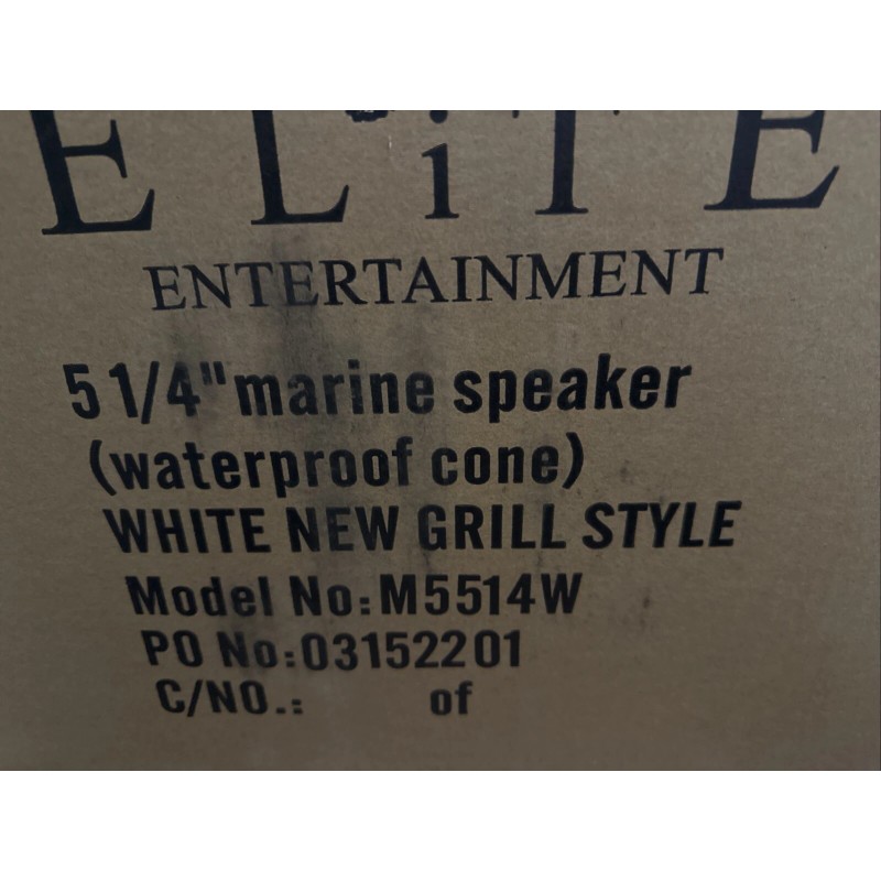 Elite Entertainment 2 Pack White Speakers 5514W 5.25" 5 1/4"