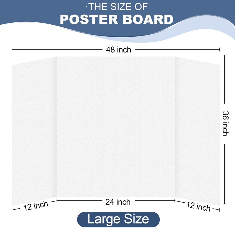 Rsgift 48 x 36 Tri-fold Poster Boards,Premium Corrugated Presentation Boards