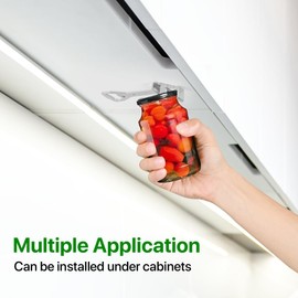Jar Opener/Under Cabinet Jar Opener 2 in 1 Multi Jar Openers for Seniors，Stainless Steel Can Opener Bottle Opener for Weak Hands – For People with Arthritis & Carpal Tunnel (Silver)