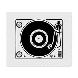 2 x 'Vinyl Record Player' Microfibre Lens/Glasses Cleaning Cloths (LC00025474)