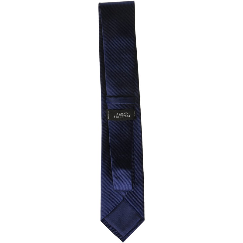 Bruno Piattelli Men's Solid Silk Tie, Navy, One Size