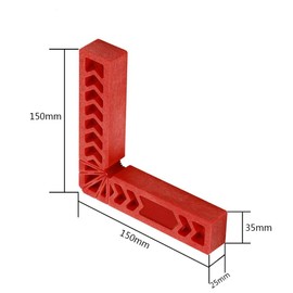Sourcemall L-Shaped Right Angle Ruler, Corner Clamp, Fixed, Reinforced Plastic, Woodworking Tool, DIY Tools (5.9 inches (150 mm) (Set of 4))