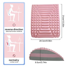 Lendenkissen Und Rückenkissen, Rückenretter und Nacken Massagekissen, Nackenknacker Zur Linderung, Rücken Schmerzen Linderung und Lordosenstütze, Rückenstützkissen, Lendenkissen Orthopädisch (Rosa)
