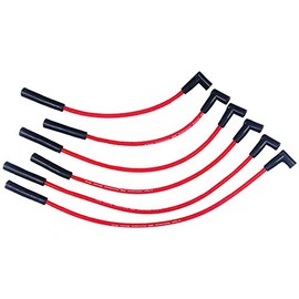 A-Team Performance - Juego de cables de bujía de silicona roja de 8.0 mm - Botas de silicona rectas y de 90° y cable de bobina - 6 cables, compatible con motores AMC/Jeep 199-282 Straight-6