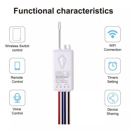 digi-office Smart Home Wifi Switch Wireless Remote Control Light Timer Switch APP Control 1x